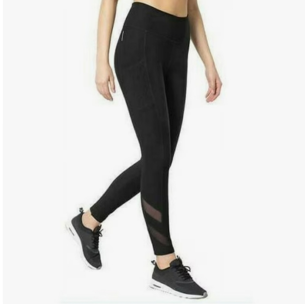 NEW Mondetta High Waist Active Leggings with Sheer Trim